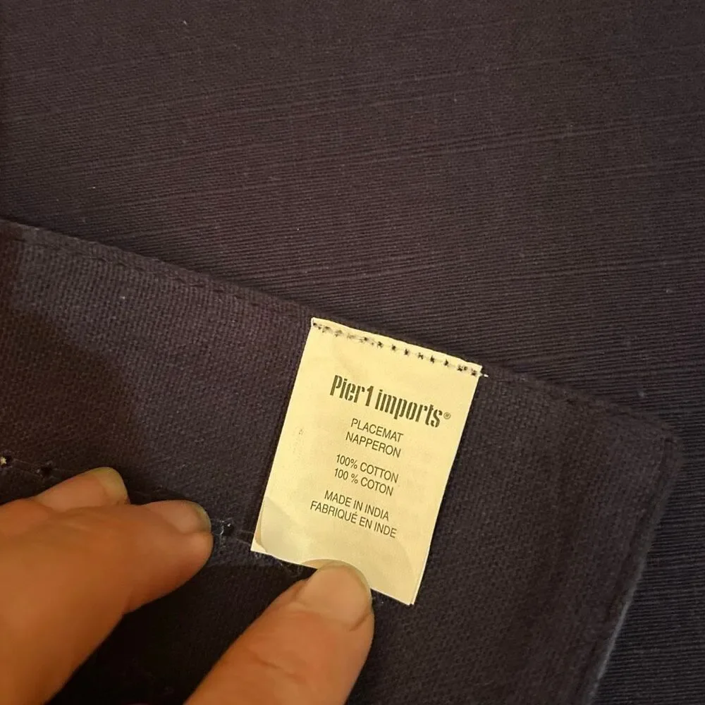 6 New Pier 1 imports navy denim six placemats
